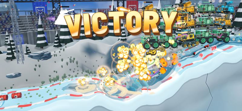 Victory: the rival core explodes